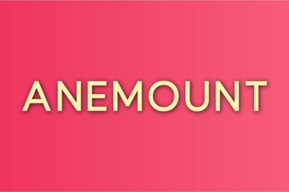 Anemount: A Modern Sans Serif for Web Design