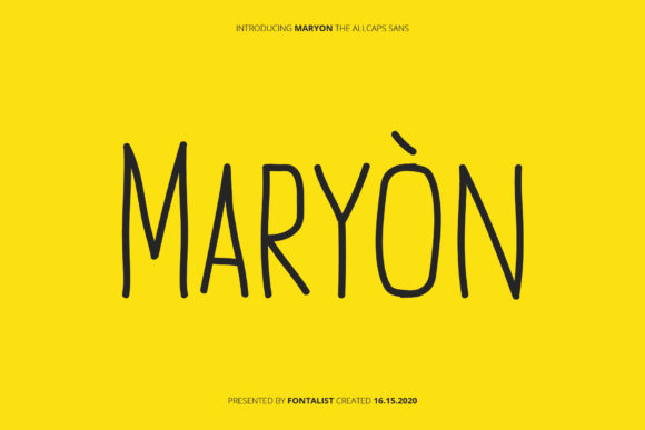 Maryon: A Simple Sans Serif for Creative Projects