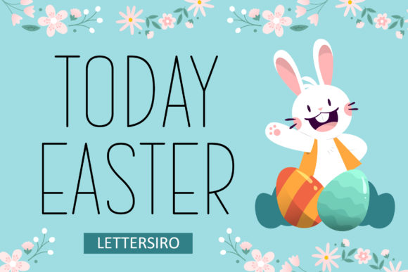 Today Easter Font for Modern Design